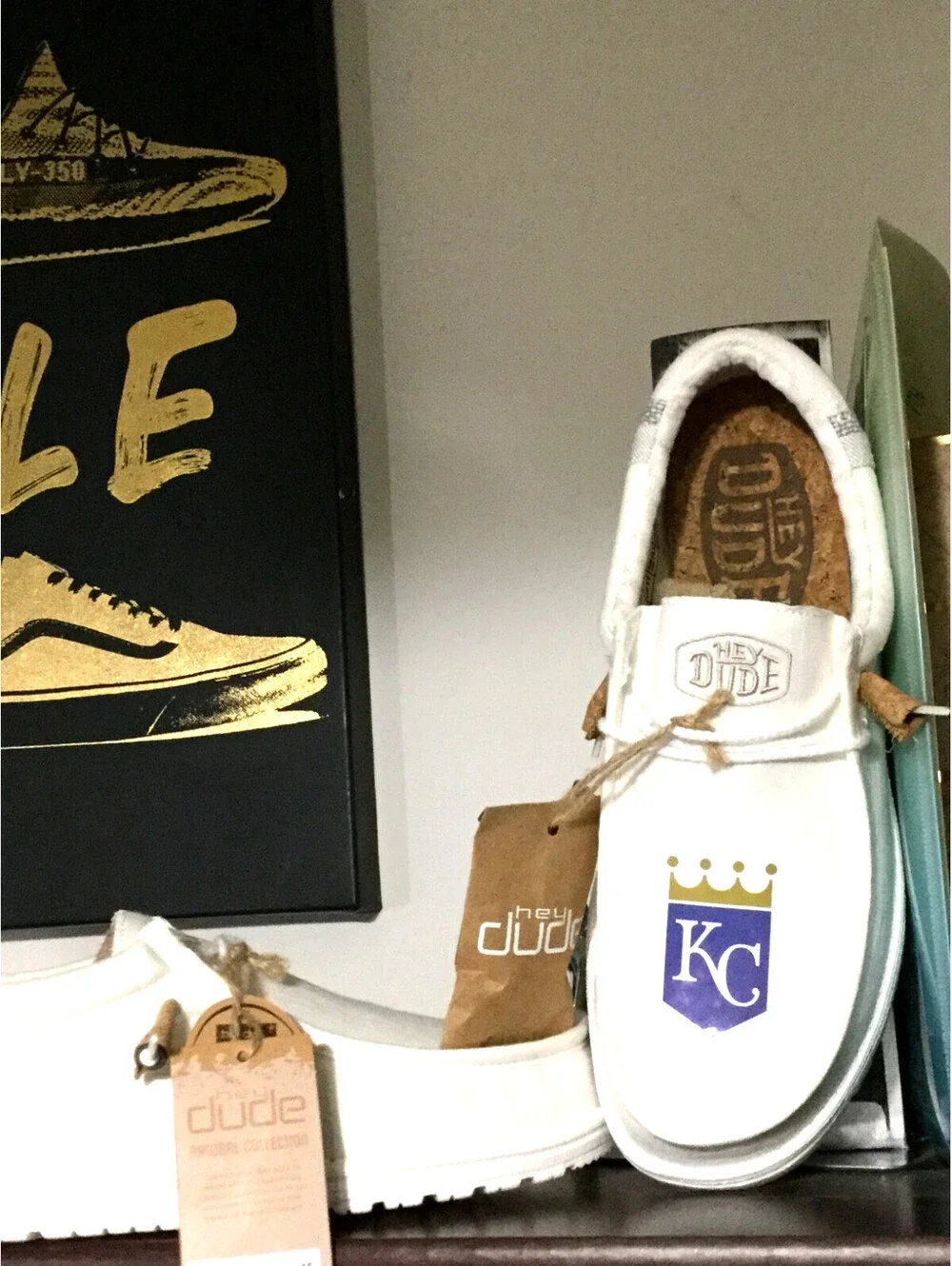 Hey Dudes Shoes Mens Size 12 Off White Kansas City Royals
